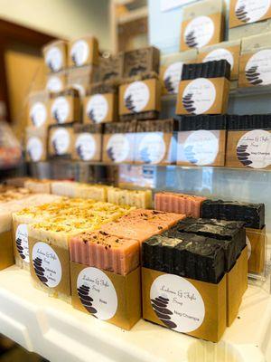 We feature local artisan hand crafted soaps!