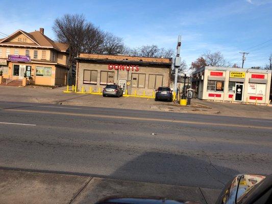 It looks like donut prison from the outside, but it's warm and friendly beyond the mortar blocks and security door