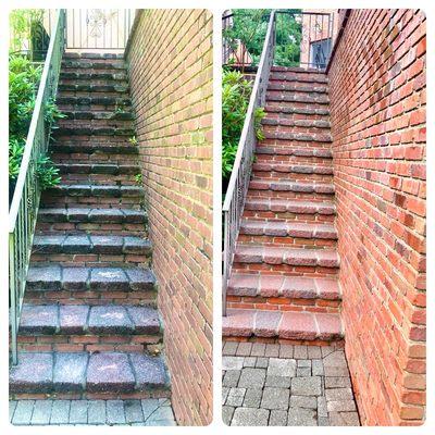 Before & after pressure washing