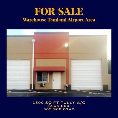 For Sale Warehouse Tamiami Airport Area.