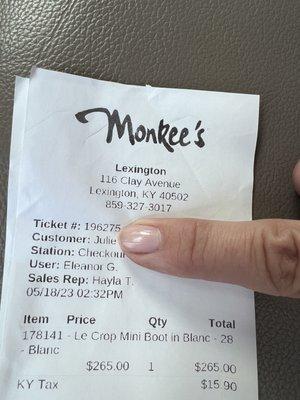 Monkee's of Lexington