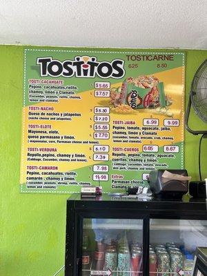 Tostitos menu