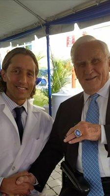 Don Shula with Dr. Shaya at Aventura Hospital. Dr. Shaya has privileges at 6 Dade county hospitals.