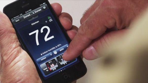 Control your heating and cooling system from your phone or other device