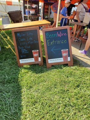 Beer and wine tent