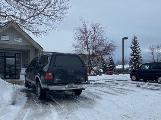 On a business day in February - plenty of BUSINESS parking.