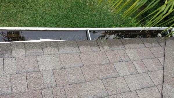 Gutters are great for controlling/directing water runoff. They do not work so well if not periodically cleaned out.