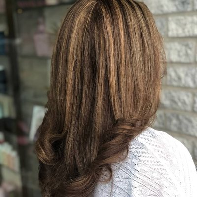 Sunkissed Caramel Highlights on trend for fall!