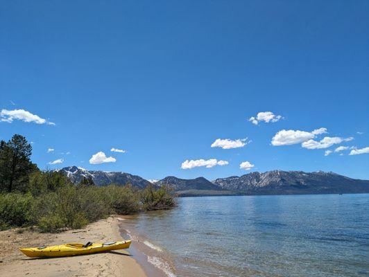 The view of Secret Beach, the wildlife preserve just 10 minutes paddle from our launch spot.