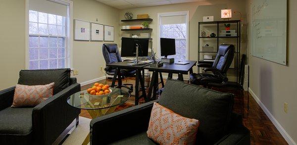 Interior view of Dative's office in Osterville, Cape Cod.