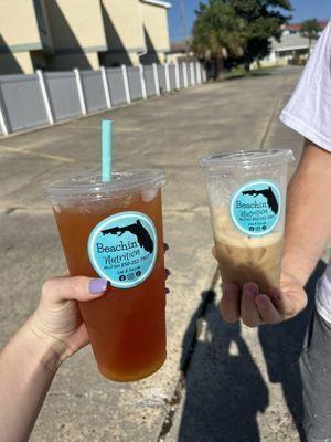 Hello Sunshine tea and Salted Caramel protein coffee!