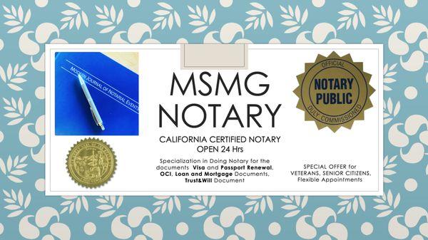 Notary Meena MSMG