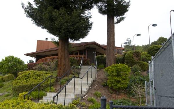 The ascending steps to our Clubhouse.