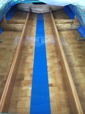 The Schiada's new floor, with a Balsa Core Bottom.