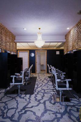 The Clinic Floor At Expressions Beauty College.