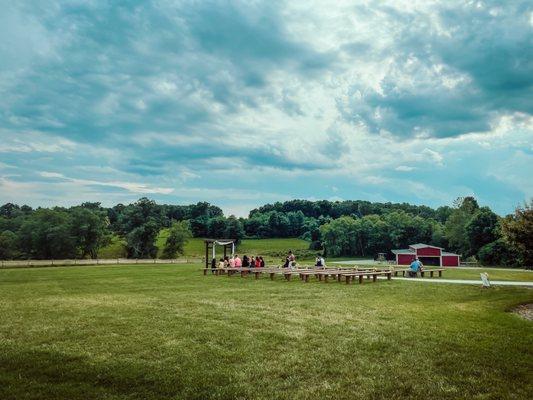 Outdoor ceremony location