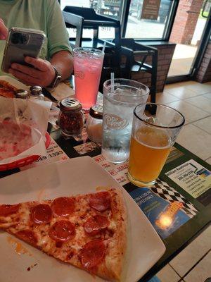 Pizza , Beer , and Lemonade lolz  good times ....