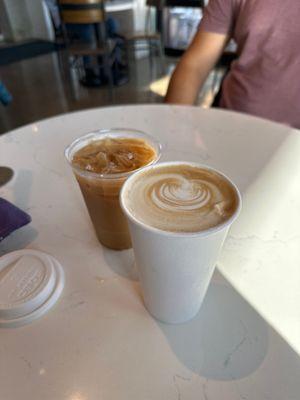 Latte and cold brew