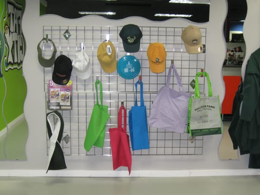 We're more than just shirts! Check out a few of our huge selection of hats, totes & promotional products!