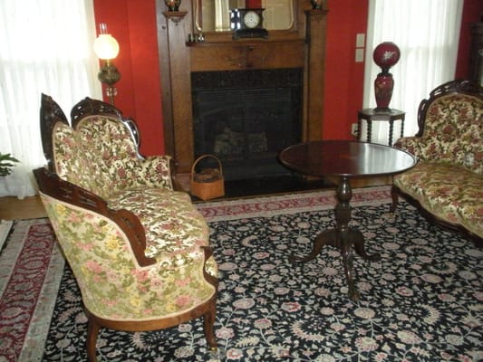 Living room open to guests, relax by the fire