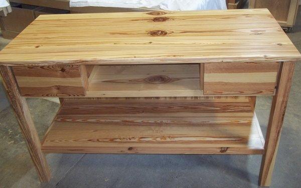 TV table out of reclaimed pine