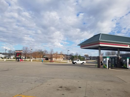 Car wash and diesel on site.