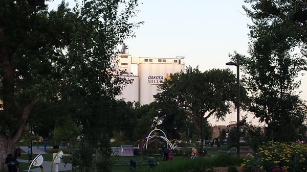 Dakota mill in the background.