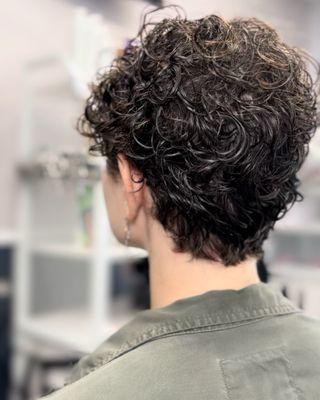 Short curly pixie cut