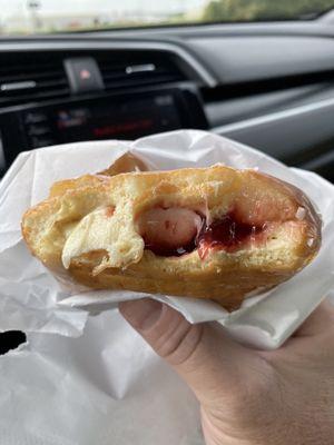 Strawberry and cream cheese filled bear claw