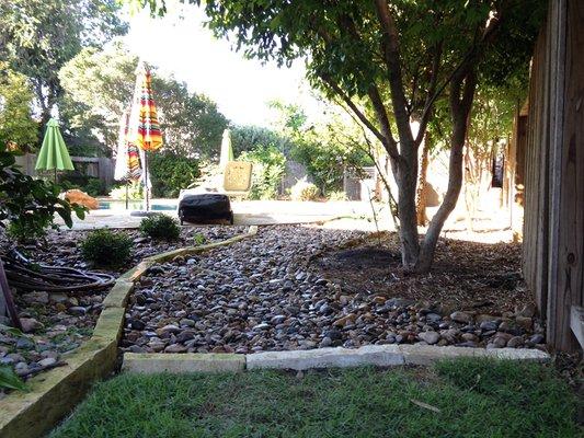 Rio Rock pathway installation and Chop Stone edging.