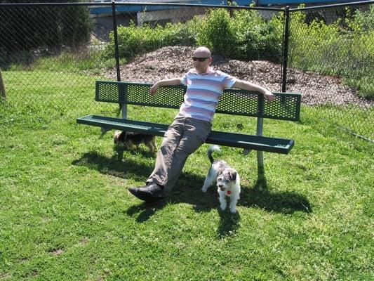 Benches throughout the park.