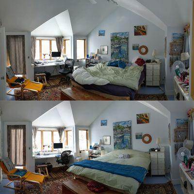 Standard Cleaning: Bedroom, Before & After. Location: Acton, MA