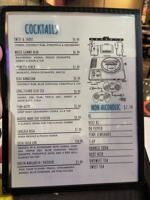 Drink menu