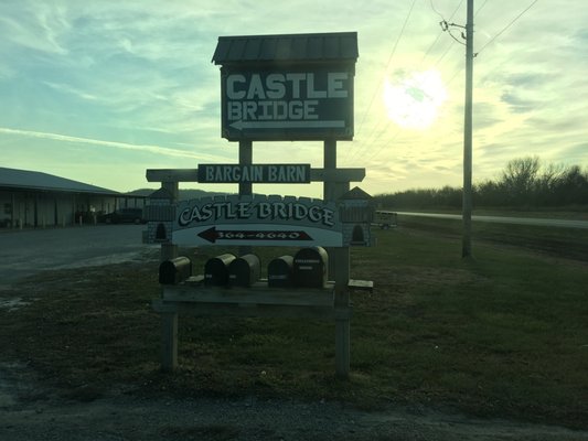 Sign from the main road