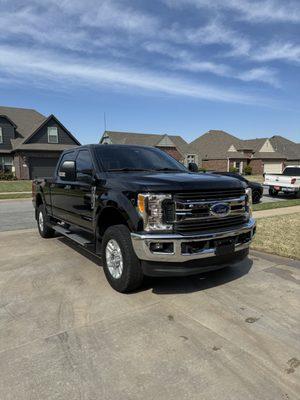 F-250 got the Black Package which includes an interior and exterior detail following with a clay bar and wax