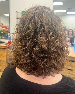 Curly cut and style.