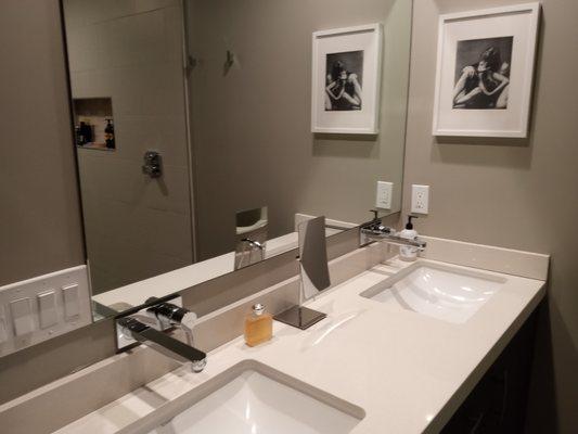 Private Residential Home. Primary Bathroom. Double-vanity. View #1.