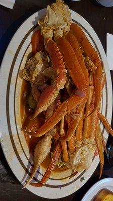 The crab legs were salty this time around.