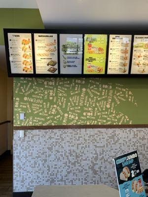 Del Taco Menu Board.