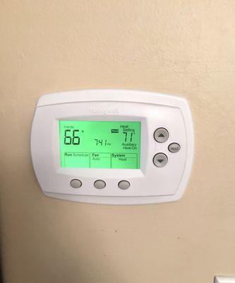 New thermostat after HVAC install