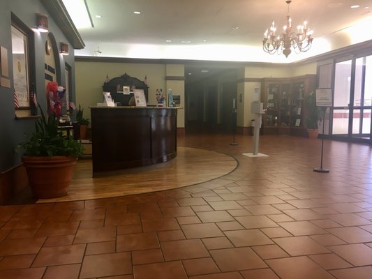 The front desk