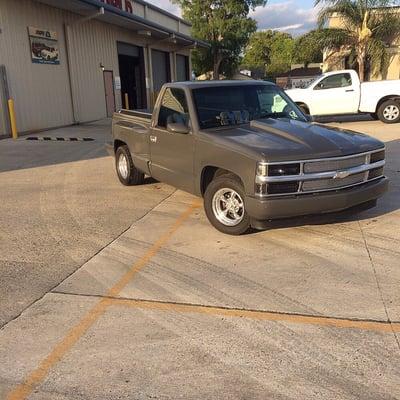 This is my 1991 GMC Sierra all of the parts that you see from the grill to the rims and tires were purchased through our business