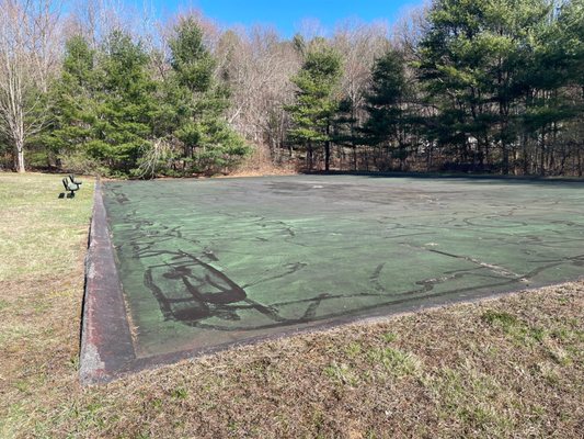 Open space on a old concrete slab