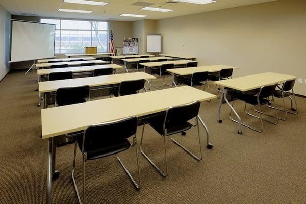 Peoria meeting room seats 30 classroom and 60 theater.