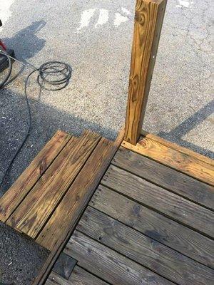 Power washing always does your wood good. #Orkanized