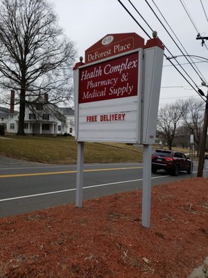 Sign out front