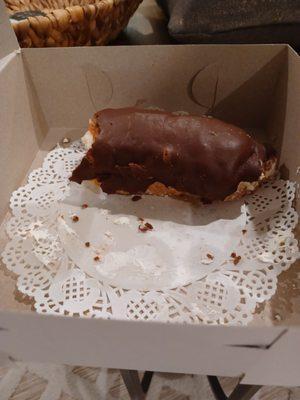 Buttercream filled chocolate long john!