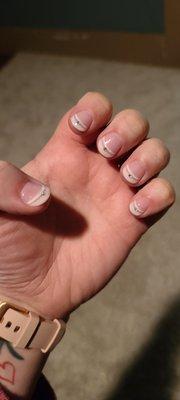 Michelle gave a little spin on the classic french tip