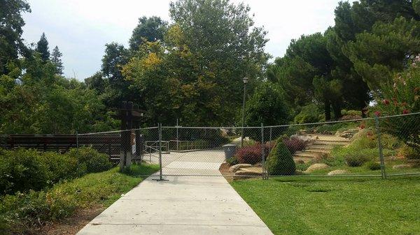 Parts of trail fenced off during construction