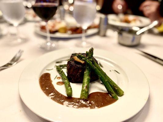 Filet with Asparagus from Chops Grille